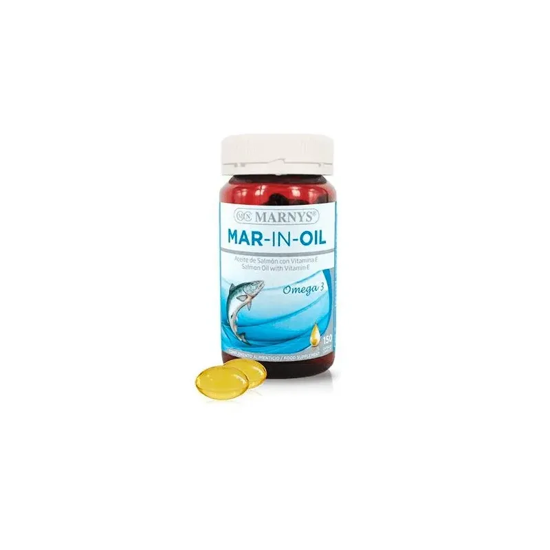 MAR-IN-OIL ACEITE DE SALMON CON VITAMINA E 150 CAPSULAS - MARNYS MAR-IN-OIL ACEITE DE SALMON CON VITAMINA E 150 CAPSULAS - MARNYS