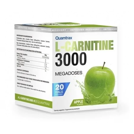 L-CARNITINE 3000 MEGADOSES 20 VIALES - QUAMTRAX