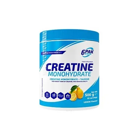 CREATINE MONOHYDRATE + TAURINE 500 G - 6PAK NUTRITION