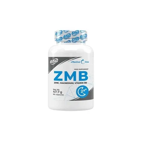 ZMB ZINC MAGNESIO VITAMINA B6 90 CAPSULAS - 6PAK NUTRITION