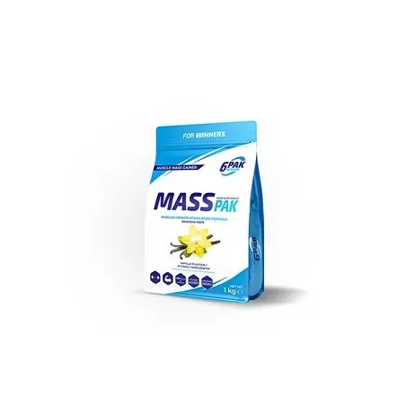 MASS PAK MUSCLE MASS GAINER 1 KG - 6PAK NUTRITION