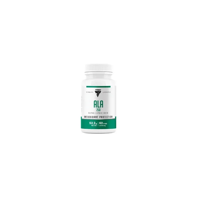 ALA 250 ACIDO ALPHA LIPOICO 60 CAPSULAS - TREC NUTRITION ALA 250 ACIDO ALPHA LIPOICO 60 CAPSULAS - TREC NUTRITION