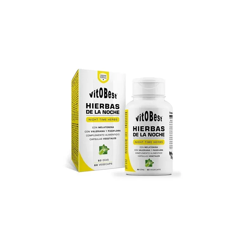 HIERBAS DE LA NOCHE CON MELATONINA 60 VEGECAPS - VITOBEST HIERBAS DE LA NOCHE CON MELATONINA 60 VEGECAPS - VITOBEST