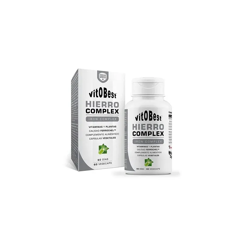 HIERRO COMPLEX VITAMINAS Y PLANTAS 60 VEGECAPS - VITOBEST HIERRO COMPLEX VITAMINAS Y PLANTAS 60 VEGECAPS - VITOBEST